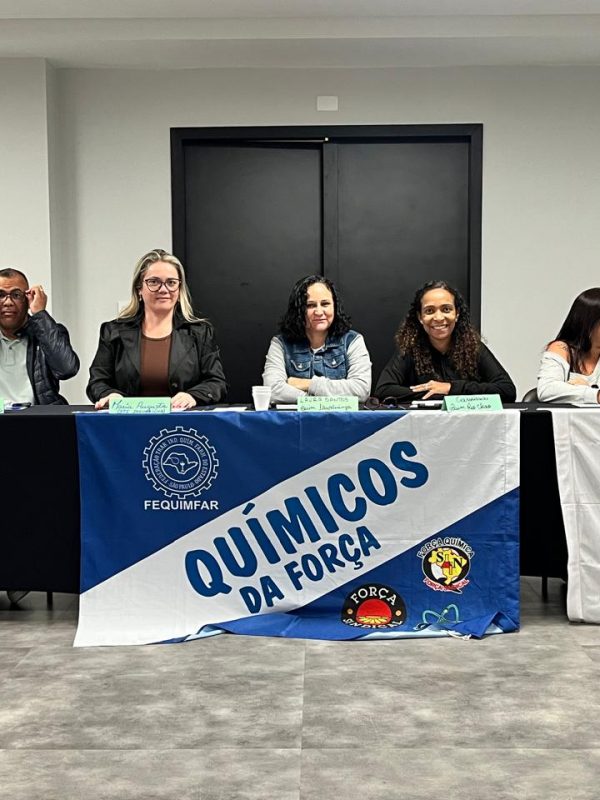 Maria Augusta, diretora do STI Químicos de Jaguariúna e Região participa de evento da IndustriALL sobre política de sindicalização